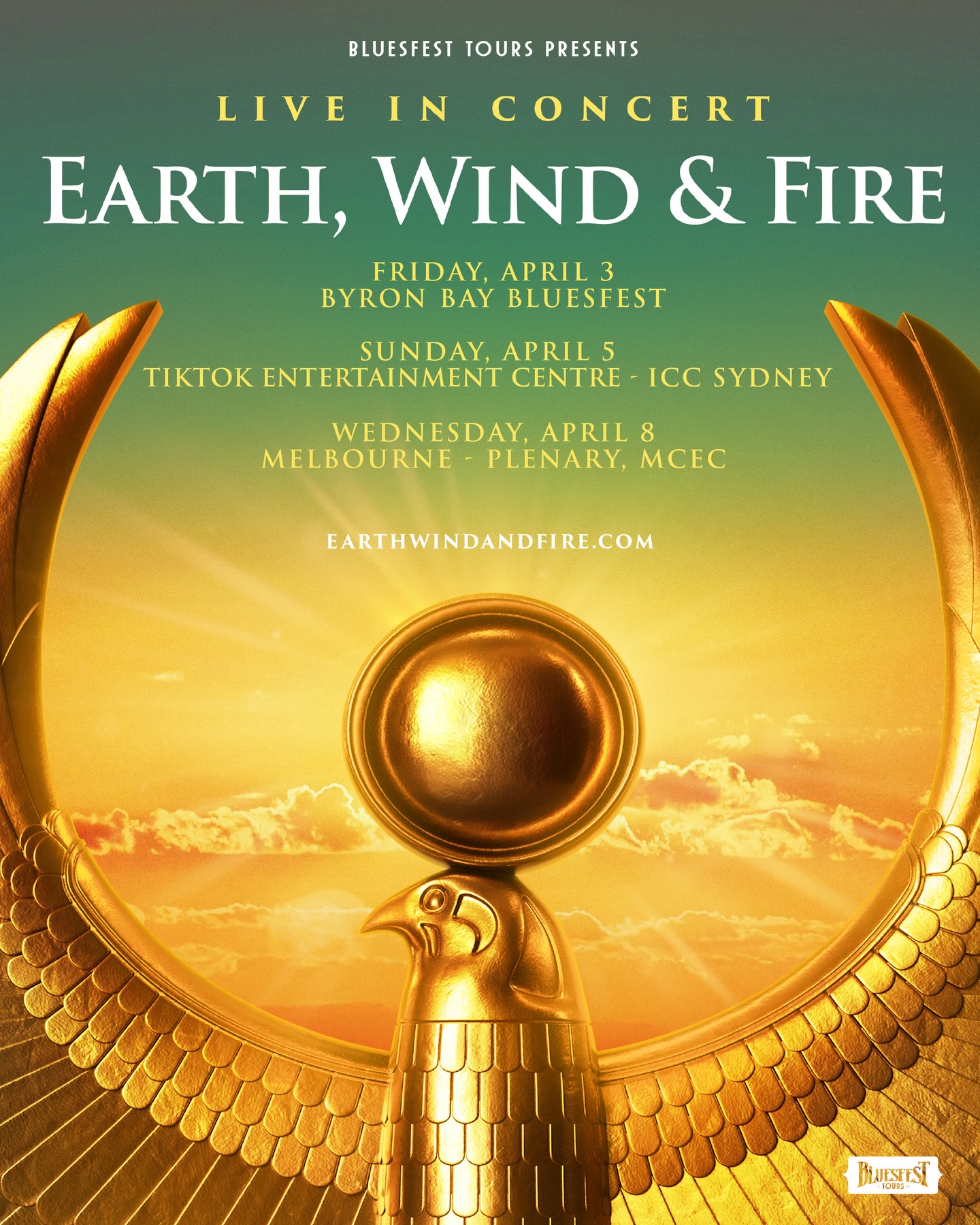 Earth, Wind Fire Tour Poster 2026